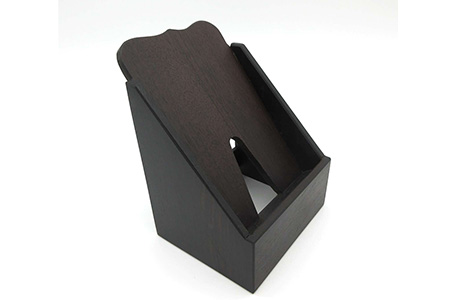 スマホスタンド（黒檀）KT-16   徳島 那賀 木 木材 黒檀 木目 木製 木製スタンド スタンド けいたい 携帯 スマホ 一つ一つ手作り 手作り シンプル 高級感 モダン 寝室 職場 デスク 丈夫 インテリア プレゼント ギフト