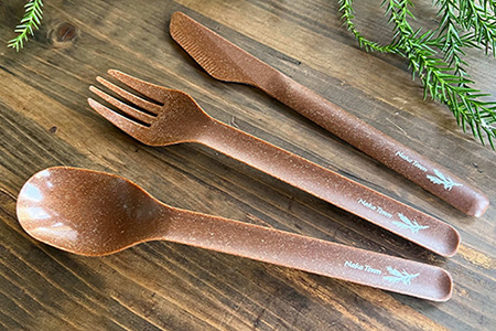 ボタニカルカトラリーセット【那賀町・杉】 -BOTANICAL Cutlery-　NW-5