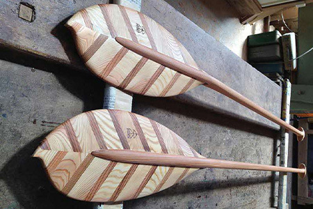 Wood-Board KUKU 木頭杉原板削り出しサップ用パドル　NW-8 徳島 那賀 木頭杉 木材 木製 木製品 アウトドア オーダーメイド 一点物 SUP サップ用 パドル 川 海