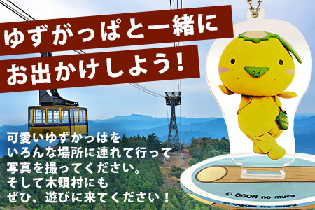 台座付きアクリルキーホルダー (立ちゆずがっぱ) 1個【徳島県 那賀町 キーホルダー アクキー ゆずがっぱ かっぱ カッパ 河童 グッズ かわいい ゆるかわ アクセサリー プレゼント ギフト 子供 プレゼント ご当地キャラ】OM-107