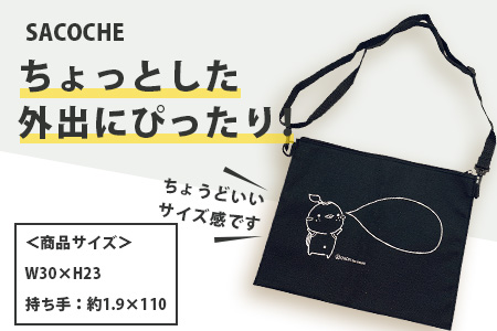 2WAYサコッシュ（ゆずがっぱ）1個【徳島県 那賀町 ゆずがっぱ かっぱ カッパ 河童 グッズ サコッシュ 2WAY 軽量 オシャレ ポーチ シンプル 実用的 プレゼント ご当地キャラ】OM-109