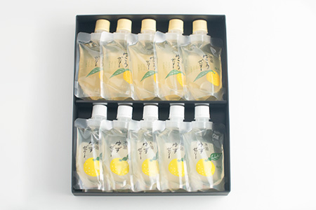 木頭ゆずゼリーとゆこうゼリーセット［徳島 那賀 木頭柚子 ゆず 柚子 ユズ  ゆこう ダイダイ ゆずゼリー ゆこうゼリー ゼリー フルーツゼリー ゼリーセット セット パック 果実 果汁 ゆこう果汁 酸味 おやつ デザート 食べやすい お試し 飲むタイプ 洋菓子 母の日 父の日 敬老の日 お中元 お歳暮 おしゃれ プレゼント 贈物 ギフト］【YA-46】