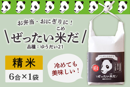 令和7年産 徳島県那賀町産 ぜったい米(こめ)だ 6合×1袋 ゆうだい21【徳島 那賀町 国産 米 お米 白米 精米 徳島県産 国産米 高級米 単一原料米 おいしい 冷めても美味しい お弁当 おにぎり 遠足 ピクニック 贈物 プレゼント お歳暮 ギフト プチギフト 産地直送】ZP-2