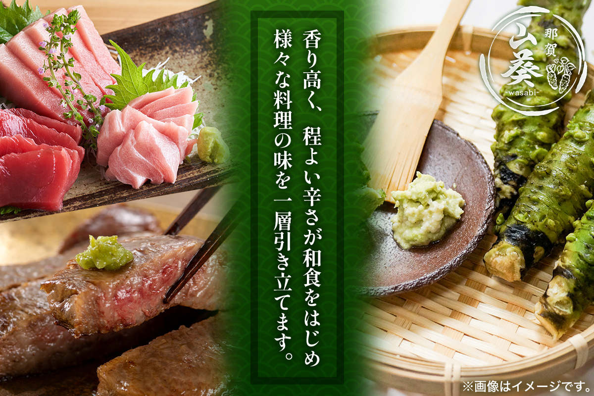 那賀わさび (真妻) 約100g 1～2本【徳島県 那賀町 生産者直送 産地直送 本わさび わさび ワサビ 生わさび 山葵 野菜 香味野菜 国産 真妻 薬味 調味料 万能 新鮮】FN-06 那賀わさび (真妻) 約100g 1～2本
