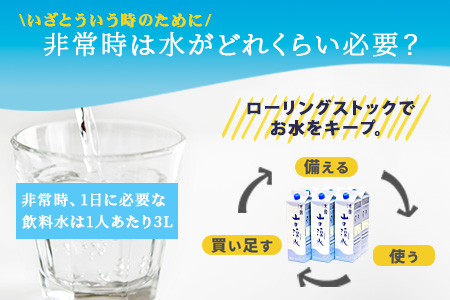 【定期便12回】《5年保存水》山の湧水(天然ミネラルウォーター)1.8L×6本×12回 計72本【徳島県 那賀町 国産 天然水 水 ミネラルウォーター わき水 湧き水 1800ml 飲料水 備蓄 備蓄水 非常用 防災 災害 支援 紙パック 長期保存 防災グッズ 災害対策】KM-9