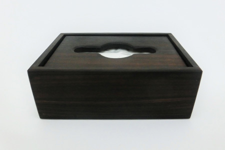 ポケットティッシュケース（黒檀）［徳島 那賀 木製 木製品 高級木材 黒檀 ポケットティッシュケース ティッシュケース ティッシュボックス ティッシュカバー テッシュ ケース カバー ボックス コンパクト 木目 棚 高級感 シンプル おしゃれ 収納 収納ケース インテリア 母の日 父の日 敬老の日 プレゼント 贈物 ギフト］【KT-10-2 】