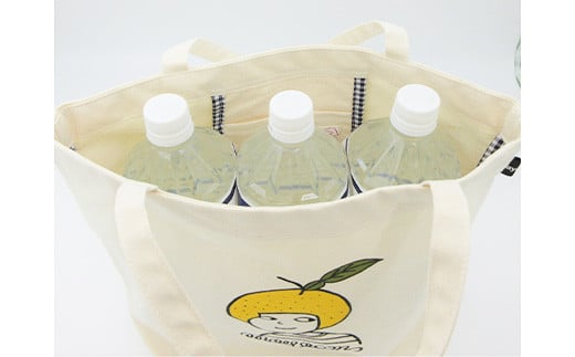 帆布 トートバッグ B yuzu mayacon サイズ(cm)：W40×H30×マチ12.5【徳島県 那賀町 手作り 鞄 カバン バッグ トートバッグ 生成り 国産 日本製 帆布 キャンバス生地 内ポケット マチ ファッション レディース メンズ 男女兼用 通勤 通学 買い物】MY-2 デザイン：B