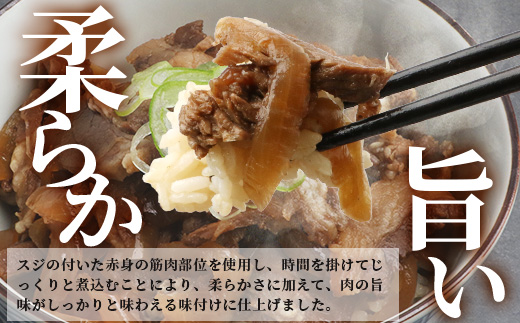 【阿波地美栄】徳島県産 鹿スジ煮込み丼（200g×5袋）[徳島 那賀 国産 徳島県産 ジビエ しか シカ 鹿 しか肉 シカ肉 鹿肉 高タンパク 低カロリー 赤身肉 鹿スジ丼の素 冷凍 鹿スジ スジ 筋 美味しい 簡単 簡単調理 ヘルシー おすすめ] 【NH-3】