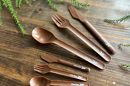 ボタニカルカトラリーセット【那賀町・杉】 -BOTANICAL Cutlery-　NW-5