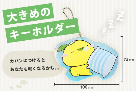 オーロラアクリルキーホルダー（ゆずがっぱ）1個【徳島県 那賀町 キーホルダー アクキー ゆずがっぱ かっぱ カッパ 河童 グッズ かわいい ゆるかわ アクセサリー プレゼント ギフト 子供 プレゼント ご当地キャラ】OM-101