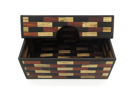 小物入れ「B」名刺・アクセサリー・印鑑　KT-6-2  徳島 那賀 木 木材 寄せ木 木製 木製品 小物 アクセサリー ジュエリー 収納 小物入れ 小物収納 小物ケース 収納ケース 収納ボックス アクセサリーボックス おしゃれ 和風 レトロ 高級感 インテリア 丈夫