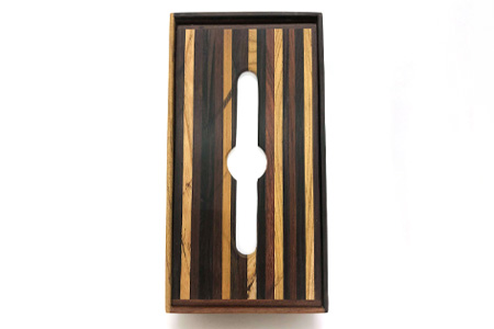 ティッシュケース（寄木）［徳島 那賀 木製 木製品 黒檀 紫檀 欅 黄金壇 木目 ティッシュケース ティッシュカバー ティッシュボックスケース ティッシュボックスカバー 箱ティッシュケース ティッシュ カバー ケース ボックス 和風 シンプル 高級感 おしゃれ 丈夫 雑貨 インテリア インテリア雑貨 生活雑貨 手作り 詰め替え 母の日 父の日 プレゼント ギフト 贈物］【KT-9-2 】