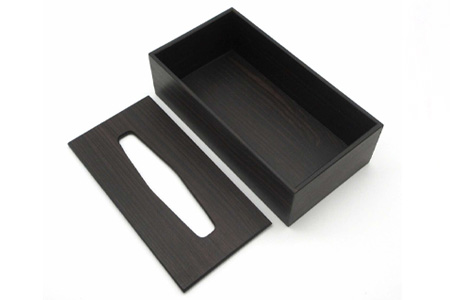 ティッシュケース（黒檀）［徳島 那賀 木製 木製品 木目 ティッシュケース ティッシュカバー ティッシュボックスケース ティッシュボックスカバー 箱ティッシュケース ティッシュ カバー ケース ボックス 蓋つき 黒 ブラック 和風 シンプル 高級感 おしゃれ 雑貨 インテリア インテリア雑貨 生活雑貨 手作り 詰め替え 母の日 父の日 プレゼント ギフト 贈物］【KT-9-4】