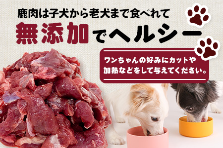 ワンちゃんのペットフード 鹿肉 小間切れ 2キロ (100g×20パック)【徳島 那賀 国産 ジビエ いぬ イヌ 犬 ペット用 犬用 カット済 ごはん えさ 餌 無添加 ドッグフード ペットフード おやつ オヤツ 犬の餌 犬用おやつ 犬のオヤツ 小間切れ 小分け 冷凍】NS-6