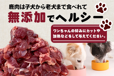 ワンちゃんのペットフード鹿肉小間切れ 3キロ（冷凍250g×12パック）［徳島 那賀 国産 徳島県産 ジビエ いぬ イヌ 犬 わんちゃん ワンちゃん ごはん えさ エサ 餌 高タンパク 低カロリー ドッグフード ペットフード おやつ オヤツ 犬の餌 犬用おやつ 犬のおやつ イヌのおやつ 犬のオヤツ 健康 安心 小間切れ 小分け 冷凍］【NS-8】