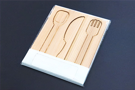 木頭杉のカトラリーキット（3本セット）NW-28 徳島 那賀 木 木頭杉 木製 木目 工作 アウトドア キャンプ フォーク スプーン バターナイフ セット 贈り物 プレゼント