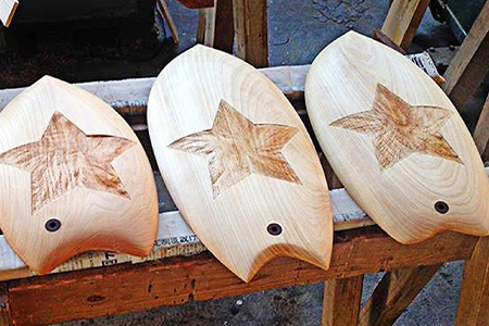 Wood-Board KUKU 桧材原板削り出しハンドプレーン NW-34 徳島 那賀 木 桧材 木製 木製品 ハンドプレーン 木製ハンドプレーン 一点物