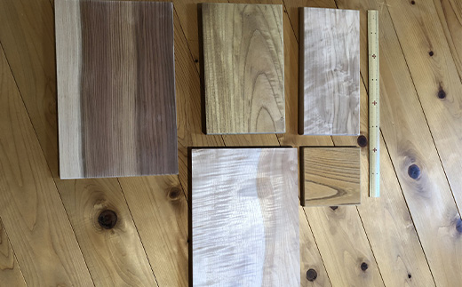 ５種類の木材ランダム詰合せ（５枚） TR-19 徳島 那賀 木 木材 鍋敷き 花台 彫刻 染木 工作 ランダム 詰め合わせ