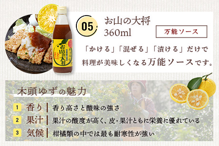 【福袋】簡単に料理が楽しめる調味料セット(A)【徳島 那賀町 木頭柚子 ゆず ユズ 柚子 ポン酢 ぽん酢 柚子ポン酢 万能 調味料 タレ ソース 料理の素 瓶 お取り寄せ 手作り 詰め合せ 5種 福袋 柚冬庵】YA-59