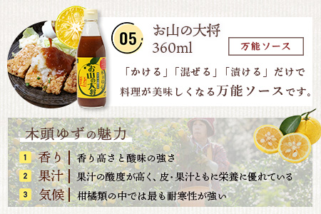 【福袋】簡単に料理が楽しめる調味料セット(B)【徳島 那賀町 木頭柚子 ゆず ユズ 柚子 ポン酢 ぽん酢 柚子ポン酢 万能 調味料 タレ ソース 料理の素 瓶 お取り寄せ 手作り 詰め合せ 5種 福袋 柚冬庵】YA-60