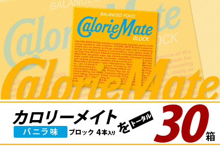 【大塚製薬】カロリーメイト ブロックバニラ味4本入り×30箱［徳島 那賀 カロリーメイト バニラ ビタミン ミネラル たんぱく質 脂質 糖質 5大栄養素 バランス栄養食 栄養補給 仕事 勉強 スポーツ 防災 災害 地震 非常食 常備食 備蓄 受験 受験応援 新生活 大塚製薬］【AA-1-1】