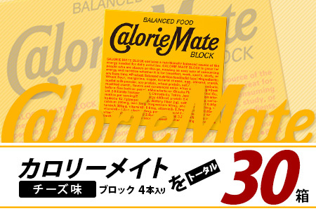 【大塚製薬】カロリーメイト ブロック チーズ味4本入り×30箱［徳島 那賀 カロリーメイト チーズ ビタミン ミネラル たんぱく質 脂質 糖質 5大栄養素 バランス栄養食 栄養補給 仕事 勉強 スポーツ 防災 災害 地震 非常食 常備食 備蓄 受験 受験応援 新生活 大塚製薬］【AA-1-2】