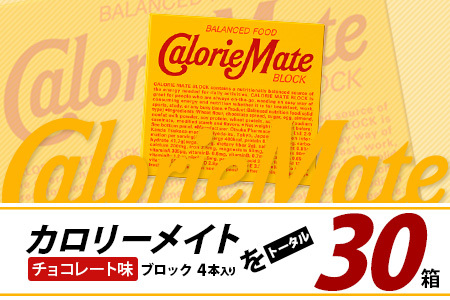 【大塚製薬】カロリーメイト ブロックチョコレート味4本入り×30箱［徳島 那賀 カロリーメイト チョコ ビタミン ミネラル たんぱく質 脂質 糖質 5大栄養素 バランス栄養食 栄養補給 仕事 勉強 スポーツ 防災 災害 地震 非常食 常備食 備蓄 受験 受験応援 新生活 大塚製薬］【AA-1-4】