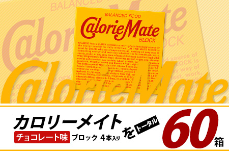 【大塚製薬】カロリーメイトブロック 4本入り60箱 ≪チョコレート味≫［徳島 那賀 カロリーメイト チョコ ビタミン ミネラル たんぱく質 脂質 糖質 5大栄養素 バランス栄養食 栄養補給 仕事 勉強 スポーツ 防災 災害 地震 非常食 常備食 備蓄 受験 受験応援 新生活 大塚製薬］【MS-3-1】 4本入り60箱 ≪チョコレート味≫