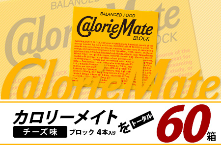 【大塚製薬】カロリーメイト ブロック 4本入り60箱 ≪チーズ味≫ ［徳島 那賀 カロリーメイト チーズ ビタミン ミネラル たんぱく質 脂質 糖質 5大栄養素 バランス栄養食 栄養補給 仕事 勉強 スポーツ 防災 災害 地震 非常食 常備食 備蓄 受験 受験応援 新生活 大塚製薬］【MS-3-3】 4本入り60箱 ≪チーズ味≫