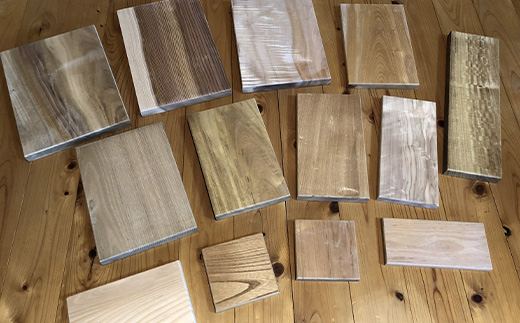 ５種類の木材ランダム詰合せ（５枚） TR-19 徳島 那賀 木 木材 鍋敷き 花台 彫刻 染木 工作 ランダム 詰め合わせ