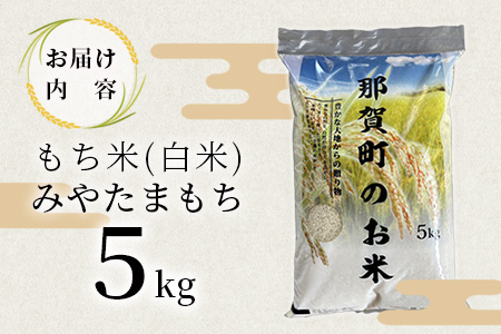 那賀町相生産 みやたまもち 白米 5kg 1袋【徳島 那賀 国産 徳島県産 ミヤタマモチ お米 こめ おこめ 餅米 もち米 お餅 モチ米 米 白米 5キロ 餅 お正月 おはぎ 赤飯 おこわ ちまき 多用途 おいしい 食べて応援 お取り寄せ 産地直送】YS-42