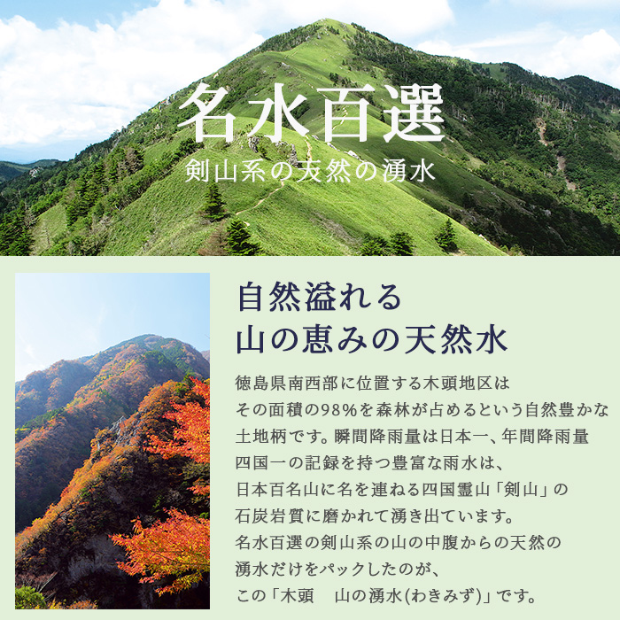《5年保存水》山の湧水 (天然ミネラルウォーター) 1.8L×6本×2ケース 計12本【徳島県 那賀町 国産 天然水 天然 みず 水 ミネラルウォーター わき水 湧き水 1800ml 飲料水 備蓄 備蓄水 非常用 防災 災害 支援 紙パック 長期保存 防災グッズ 災害対策】KM-62