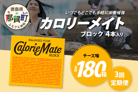【3回定期便】≪チーズ味≫ カロリーメイトブロック 4本入り 計60箱 ×3回 合計180箱【徳島 那賀 大塚製薬 カロリーメイト チーズ ビタミン ミネラル たんぱく質 脂質 糖質 5大栄養素 バランス栄養食 栄養補給 仕事 勉強 スポーツ 防災 災害 地震 非常食 常備食 備蓄 受験 受験応援 新生活】MS-3-3-cheese