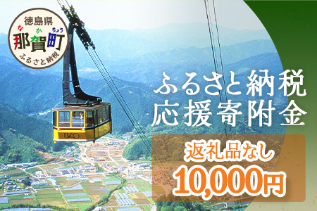 【返礼品なしの寄附】徳島県那賀町 1口：10,000円 ［徳島県 徳島 那賀町 那賀 寄附 おうえん 応援 しえん 支援 応援したい おうえん寄付金 応援寄付金 寄付のみ 返礼品なし 返礼品なしの寄附 1,000円］【NY-4】 10,000円（返礼品無し）