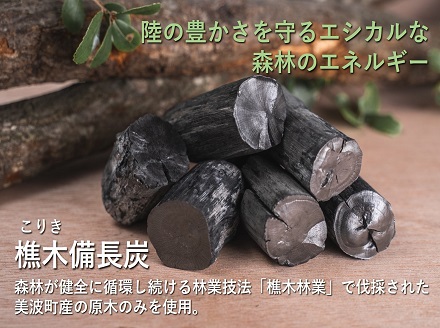 【森林の豊かさを守るエシカルな備長炭】樵木（こりき）備長炭12kg