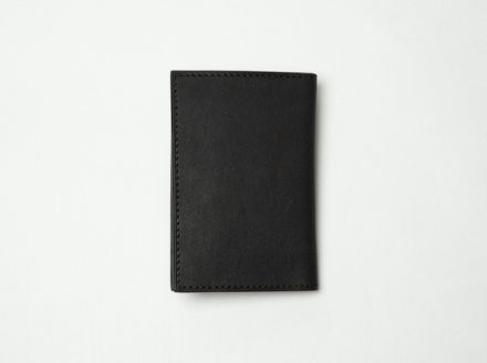 徳島で染め上げた革製品【泥染】名刺入れーfolded card caseー