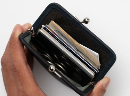 【藍染】ジャパン・ブルーのがま口財布 L（小銭・小物入れ）