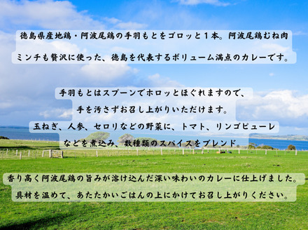  阿波尾鶏骨つき地鶏のごちそうカレー　5食