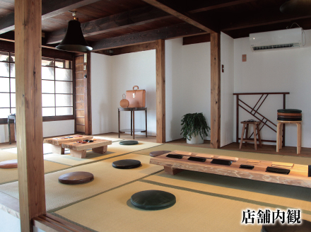 徳島で染め上げた革製品【泥染】がま口財布 L（小銭・小物入れ）