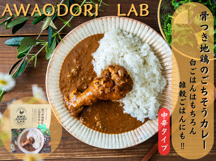  阿波尾鶏骨つき地鶏のごちそうカレー　5食