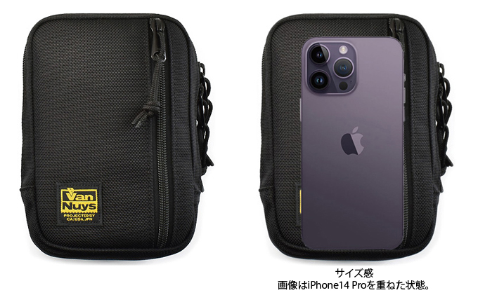 VanNuys 薄型サブポケット／Type-B ウエストバッグ 多機能ウエストバッグ 収納多数 ヒップバッグ  帆布 バンナイズ