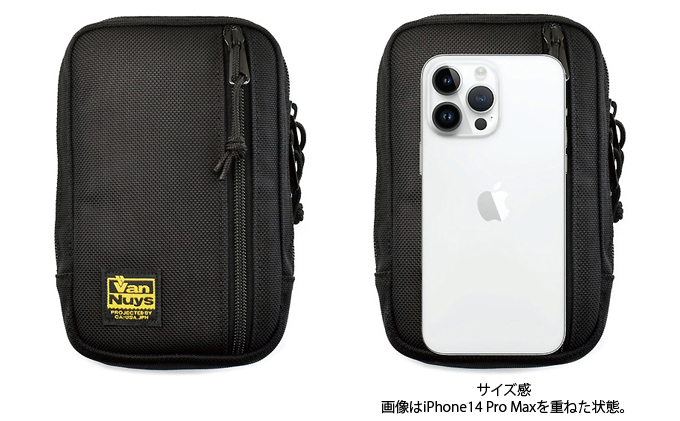 VanNuys 薄型サブポケット／Type-C ウエストバッグ 多機能ウエストバッグ 収納多数 ヒップバッグ  帆布 バンナイズ