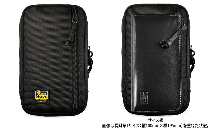 VanNuys 薄型サブポケット／Type-E ウエストバッグ 多機能ウエストバッグ 収納多数 ヒップバッグ  帆布 バンナイズ