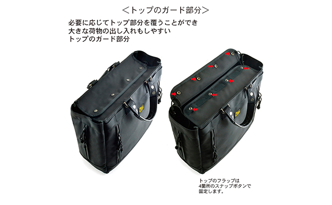 トップガード付きWアクセストート