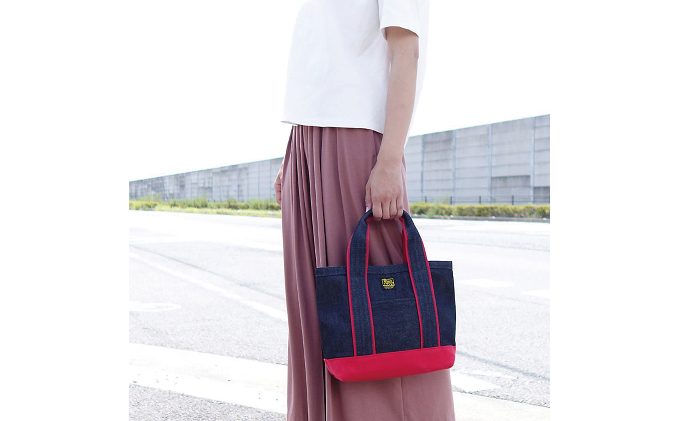 バンナイズ　スタッフオーダートート／Akiモデル　ライトデニム×ターコイズブルー