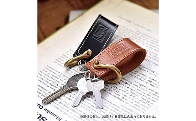 ビンテージオイルシュリンクレザーのキーホルダー　ビンテージキャメル