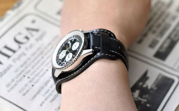 腕時計用レザーベース＜時計ベルト幅20mm用＞ ビンテージキャメル