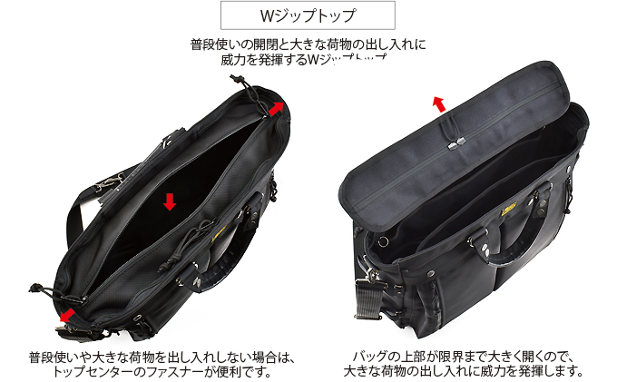 VanNuys フライヤー 3wayブリーフトート ダブルファスナー ビジネスバッグ メンズ 軽量 薄い 薄型 スリム A4 鞄 PC収納可 通勤 出張 ノートPC 誕生日 20代 30代 ブラック