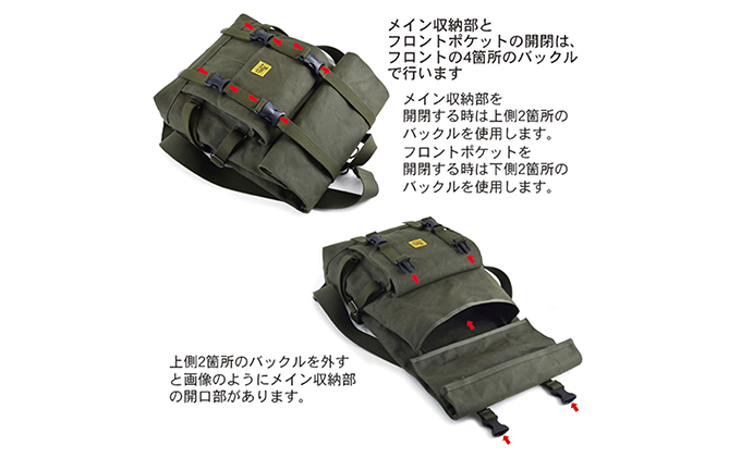 ちょっとミリタリーな感じの帆布のバックパック