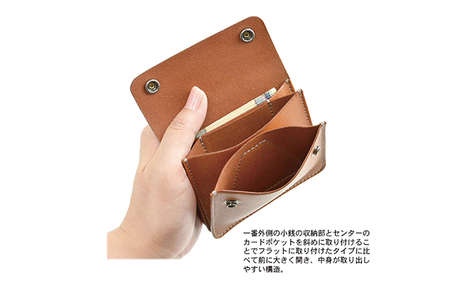 3部屋構造のワイドオープンウォレット / ワイドサイズ　ブラック